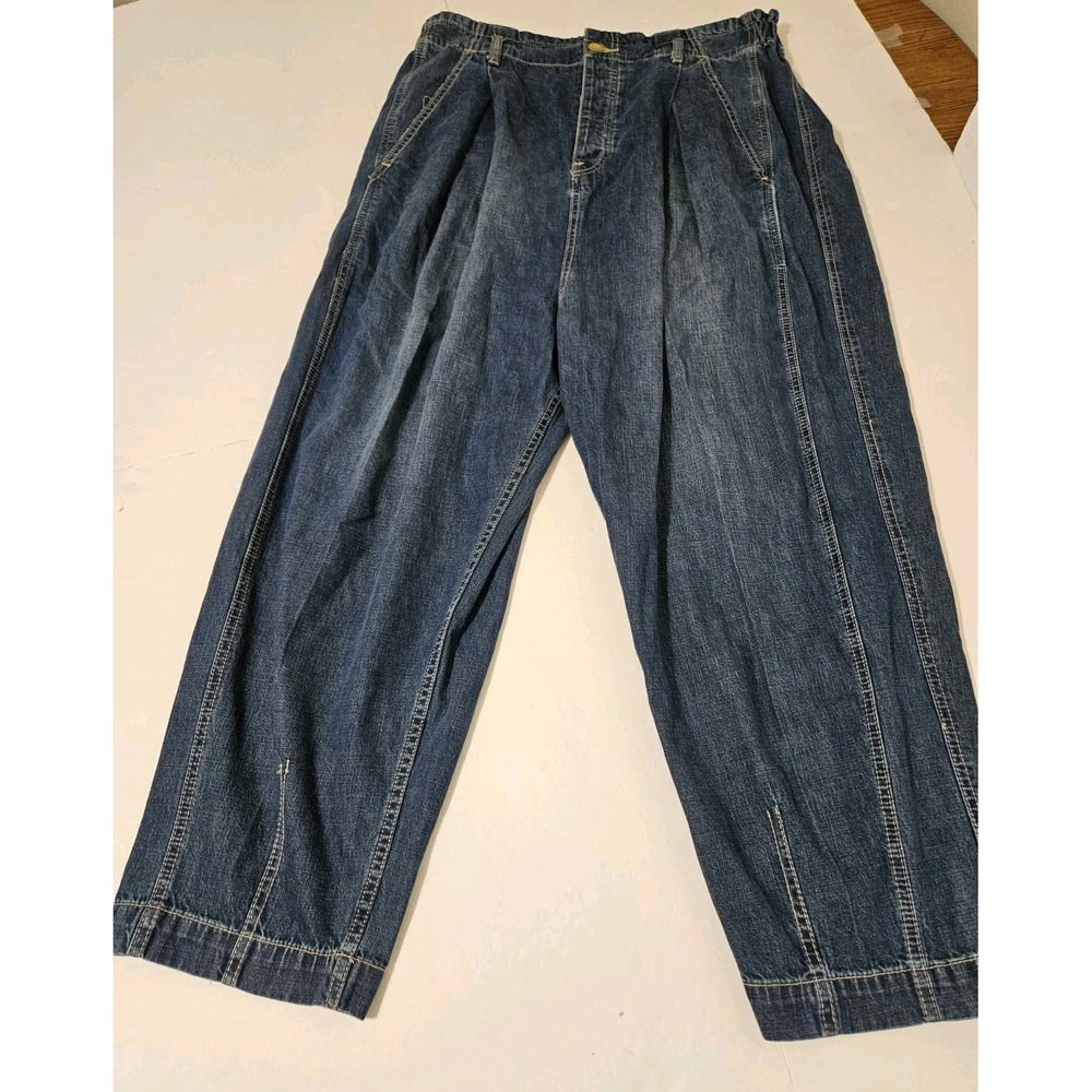 We The Free "Sawyer" Pull-On Barrel Cotton Boyfriend Jeans Womens Size X Large